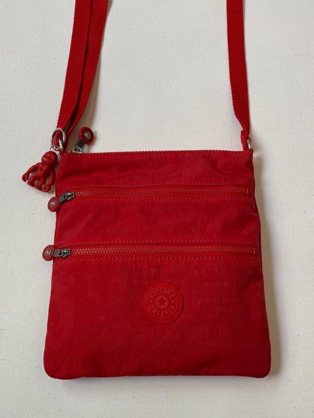 Kipling Red Crossbody Bag - Stylish, Compact & Perfect for Everyday Use!